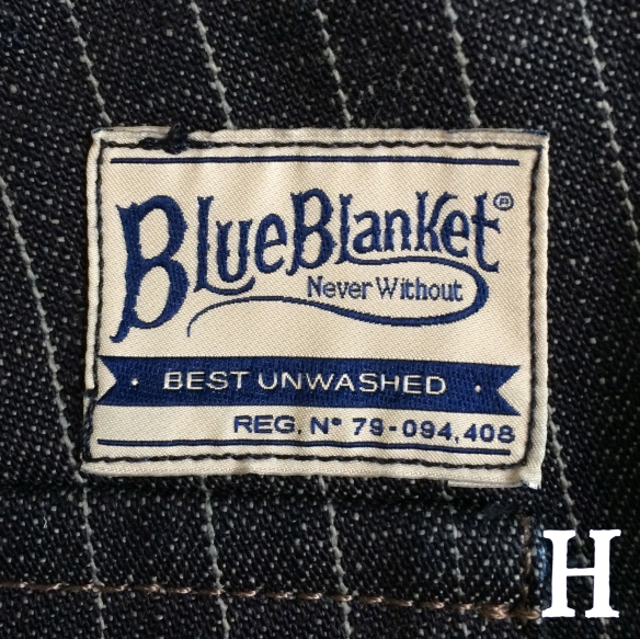 Blue Blanket Jeans IJJ Label Stitched